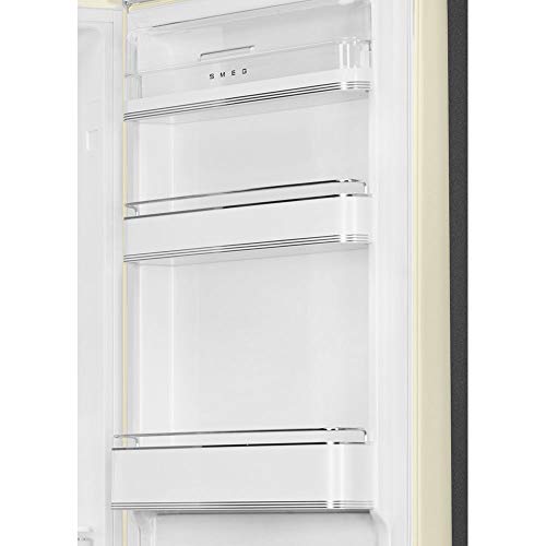 Smeg FAB32 Retro Refrigerator-Freezer – 50s Style Fridge With Bottom Freezer, No-Frost, LED Display & Lighting, Lifeplus Zone, Multi-Airflow – 12.2 cu ft – Made In Italy - White - View 5 | Fridge.com