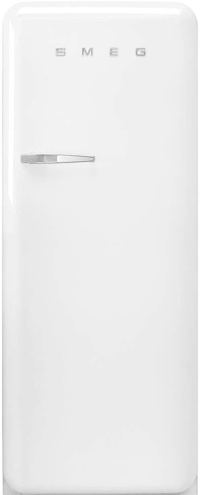 Smeg FAB28 50's Retro Style Top Freezer Refrigerator With 9.93 cu Total Capacity, Multiflow Cooling System, Adjustable Glass Shelves 24-Inches, White Right Hand Hinge Made In Italy - View 3 | Fridge.com