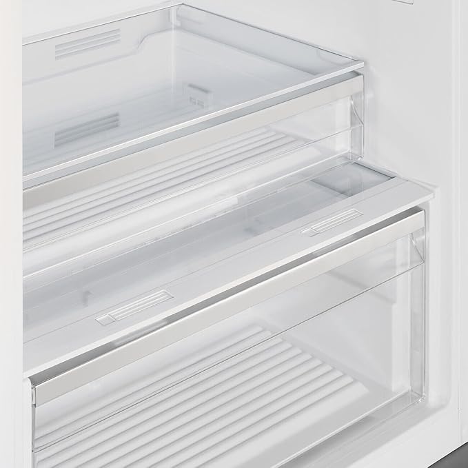 Smeg Fab50urcrb3 Fab50 Retro Style Refrigerator – 19.28 Cu. Ft. Freestanding Fridge-Freezer, Dual Cooling, No-Frost, Adjustable Glass Shelves, Bronze Handle – Cream – Made In Italy Right Hinge - View 5 | Fridge.com