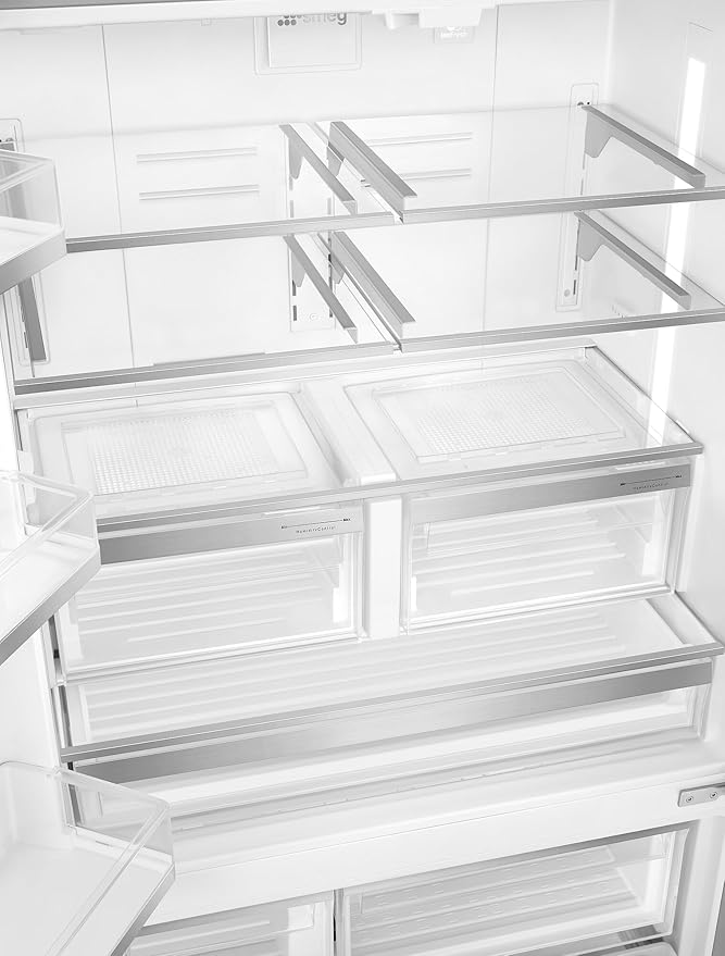 Smeg 36” French Door Refrigerator – Premium Stainless Steel Fridge with Internal Ice & Water Dispenser Technology with Style | Fridge.com