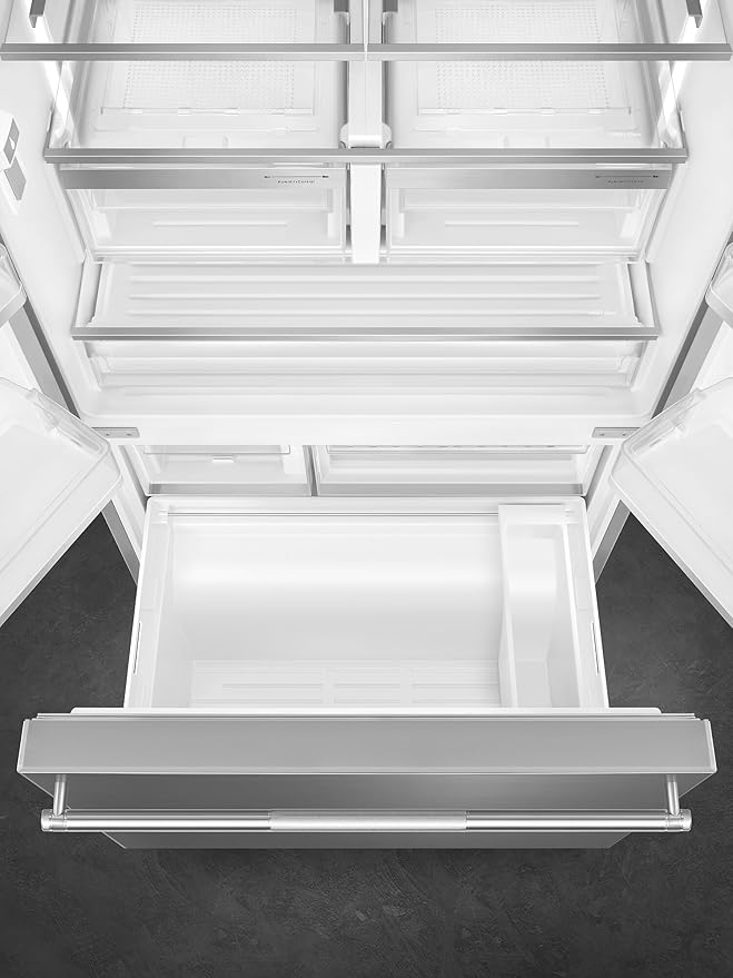 Smeg 36” French Door Refrigerator – Premium Stainless Steel Fridge With Internal Ice & Water Dispenser Technology With Style - View 2 | Fridge.com