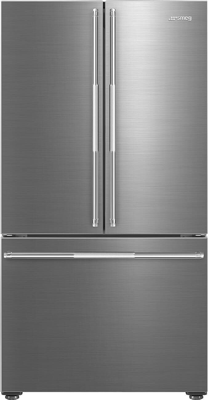 Smeg 36” French Door Refrigerator – Premium Stainless Steel Fridge With Internal Ice & Water Dispenser Technology With Style - View 3 | Fridge.com