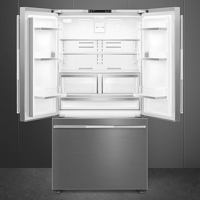 Smeg 36” French Door Refrigerator – Premium Stainless Steel Fridge With Internal Ice & Water Dispenser Technology With Style - View 4 | Fridge.com