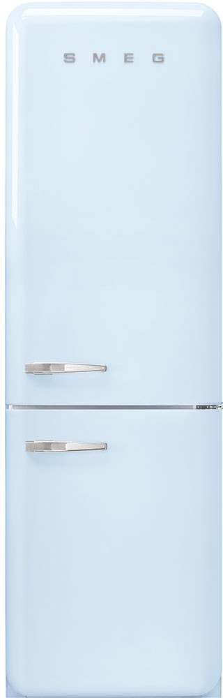 Smeg FAB32 Retro Refrigerator – 50s Style Fridge with Bottom Freezer, No-Frost, LED Display & Lighting, LifePlus Zone, Multi-Airflow – 12.2 cu ft – Pastel Blue - Made in Italy | Fridge.com