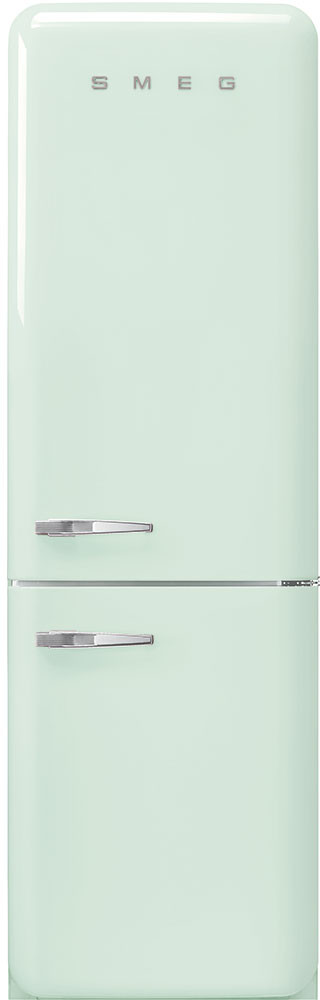 Smeg FAB32 Retro Refrigerator-Freezer – 50s Style Fridge with Bottom Freezer, No-Frost, LED Display & Lighting, LifePlus Zone, Multi-Airflow – 12.2 cu ft – Made in Italy - Pastel Green | Fridge.com