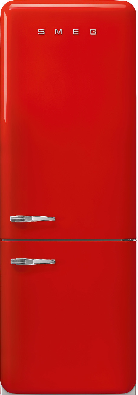 Smeg 28 Inch 50's Retro Design 28" Bottom Freezer Refrigerator FAB38URRD | Fridge.com