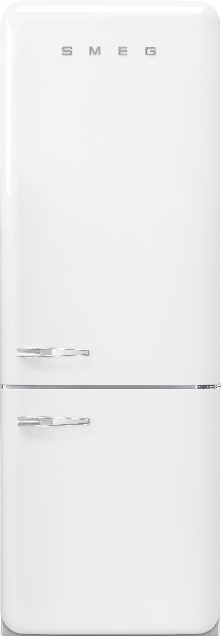 Smeg 28 Inch 50's Retro Design 28" Bottom Freezer Refrigerator FAB38URWH | Fridge.com