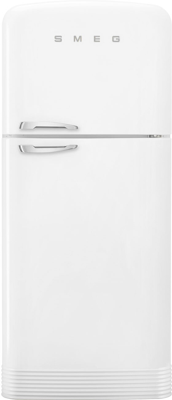Smeg 32 Inch 50's Retro Design 32" Top Freezer Refrigerator FAB50URWH3 | Fridge.com