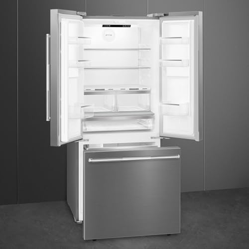 Smeg FD30UXI 30" French Door Stainless Steel Free Standing Refrigerator - View 2 | Fridge.com