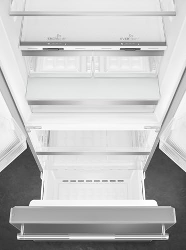 Smeg FD30UXI 30" French Door Stainless Steel Free Standing Refrigerator - View 4 | Fridge.com