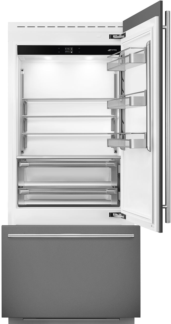 Smeg 36 Inch 36" Built In Bottom Freezer Refrigerator RBMU36R | Fridge.com