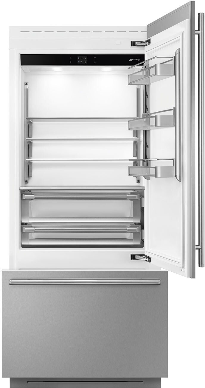 Smeg 36 Inch Built In Bottom Freezer Refrigerator RBMU36RX — FIN-0018412 | Fridge.com