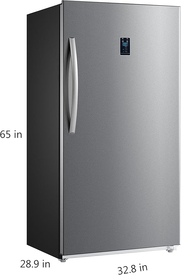 Smeta Upright Freezer 18 cu ft Convertible Freezers Refrigerator, Garage Ready Stand Up Frost-Free Freeerless Fridge With Tempered Glass Shelves Ss - View 2 | Fridge.com
