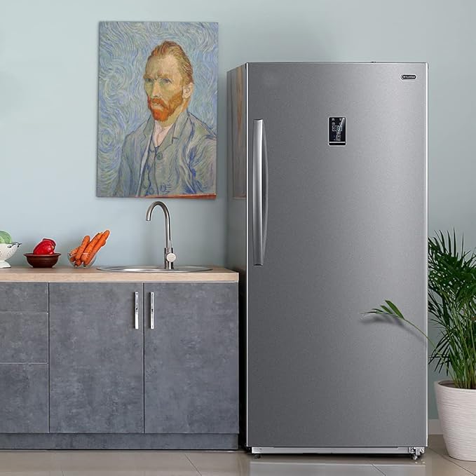 Smeta Upright Freezer 18 cu ft Convertible Freezers Refrigerator, Garage Ready Stand Up Frost-Free Freeerless Fridge With Tempered Glass Shelves Ss - View 5 | Fridge.com