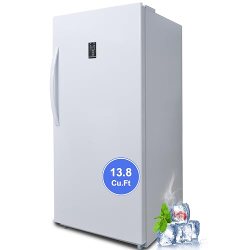 SMETA Upright Deep Freezer 13.8 Cuft, Stand Up Frost Free Standing Freezer Upright, Garage Ready Upright Freezerless Refrigerator Convertible Vertical 14 Cu Ft, White | Fridge.com