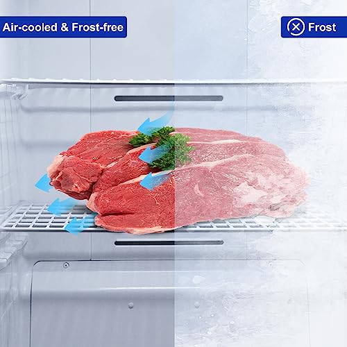 Smeta Upright Deep Freezer 13.8 cu ft, Stand Up Frost Free Standing Freezer Upright, Garage Ready Upright Freezerless Refrigerator Convertible Vertical 14 cu ft, White - View 5 | Fridge.com