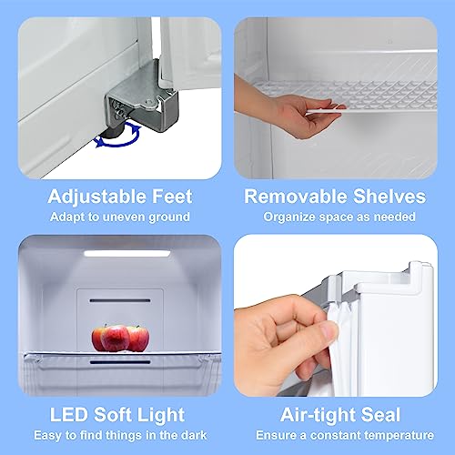 Smeta Upright Deep Freezer 13.8 cu ft, Stand Up Frost Free Standing Freezer Upright, Garage Ready Upright Freezerless Refrigerator Convertible Vertical 14 cu ft, White - View 6 | Fridge.com