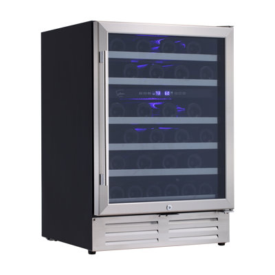 Sollevare Dual Zone 23.4'' 46 Bottle Wine Refrigerator | Fridge.com