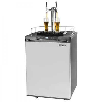 Beer Kegerator Draft Beer Dispenser Full Size Keg Refrigerator Dual Tap | Fridge.com