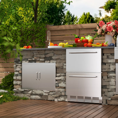 24 Inches Drawer Refrigerator Stainless Steel Dual Drawer Fridge for Home | Fridge.com