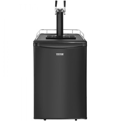 Beer Kegerator, Dual Tap Draft Beer Dispenser, Full Size Keg Refrigerator With Shelves | Fridge.com