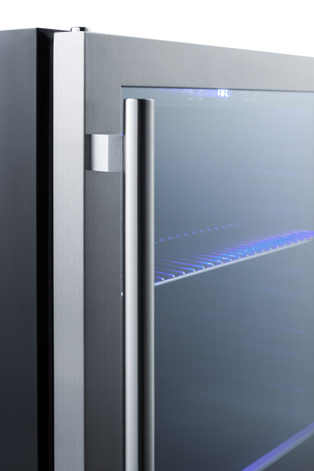 Summit Appliance 23.5'' W Built-In 80 Cans (12 oz.) 4.2 Cubic Feet Beverage Cooler With Reversible Glass Door - View 6 | Fridge.com
