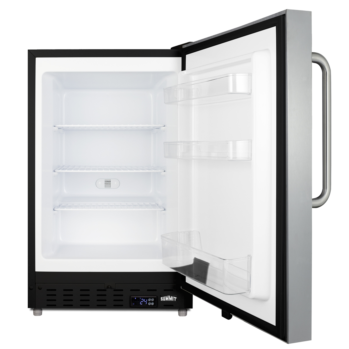 Summit Cold-Cavern 21" Freestanding/Built In Undercounter Counter Depth Compact Upright Freezer ALFZ37BSSTBFROST - View 4 | Fridge.com