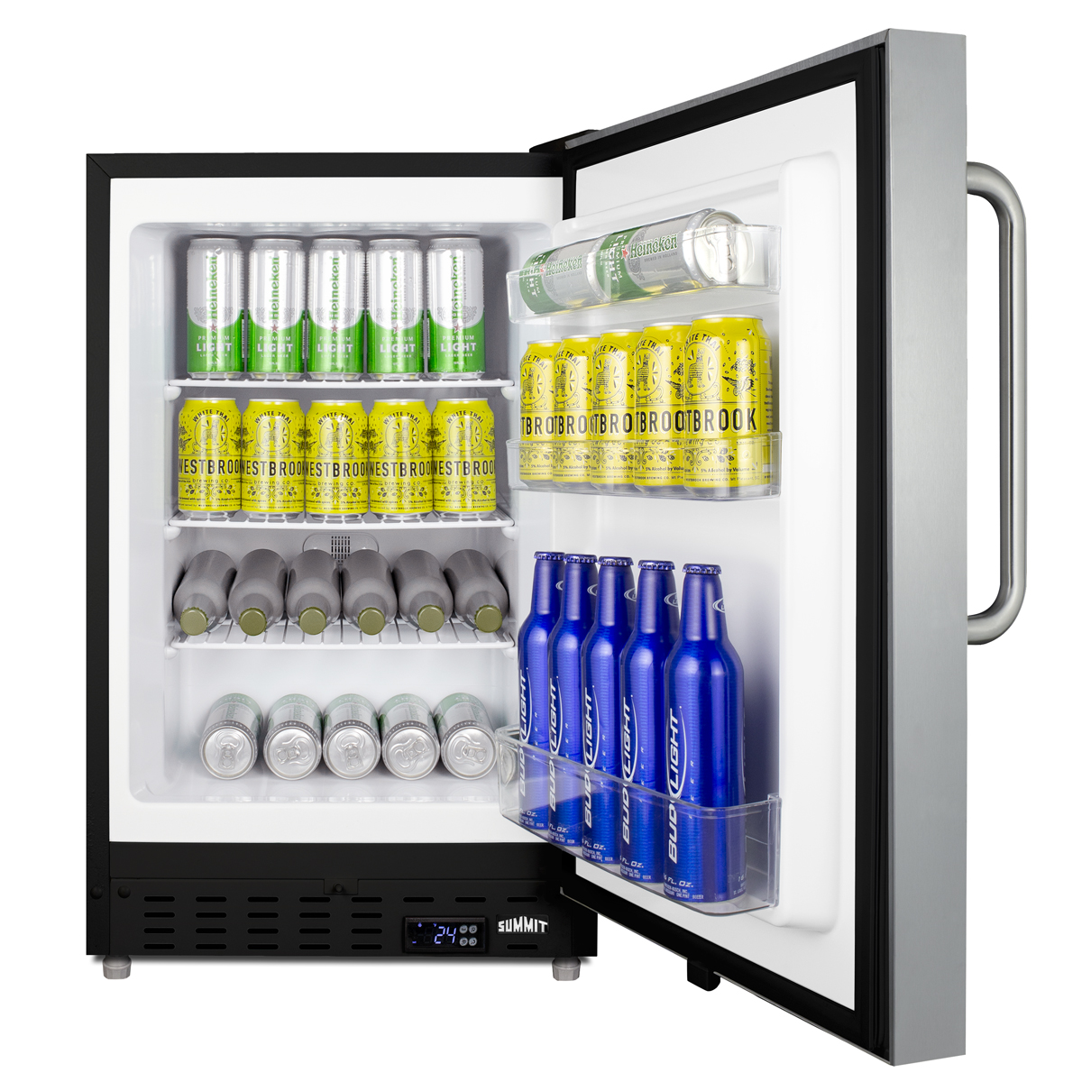 Summit Cold-Cavern 21" Freestanding/Built In Undercounter Counter Depth Compact Upright Freezer ALFZ37BSSTBFROST - View 5 | Fridge.com