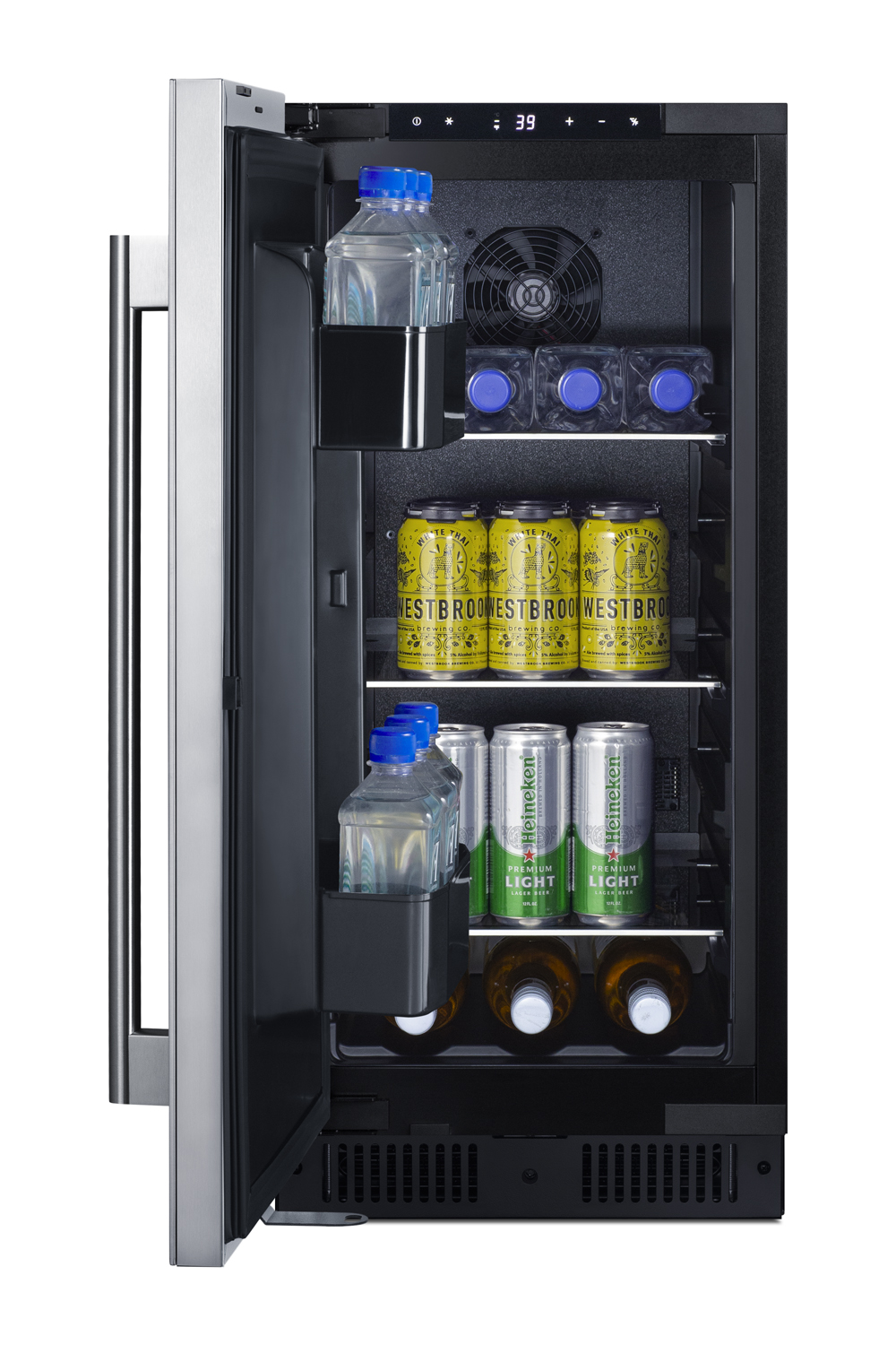 Summit 15 Inch Freestanding/Built In Undercounter Counter Depth Compact All-Refrigerator ALR15BSSLHD | Fridge.com