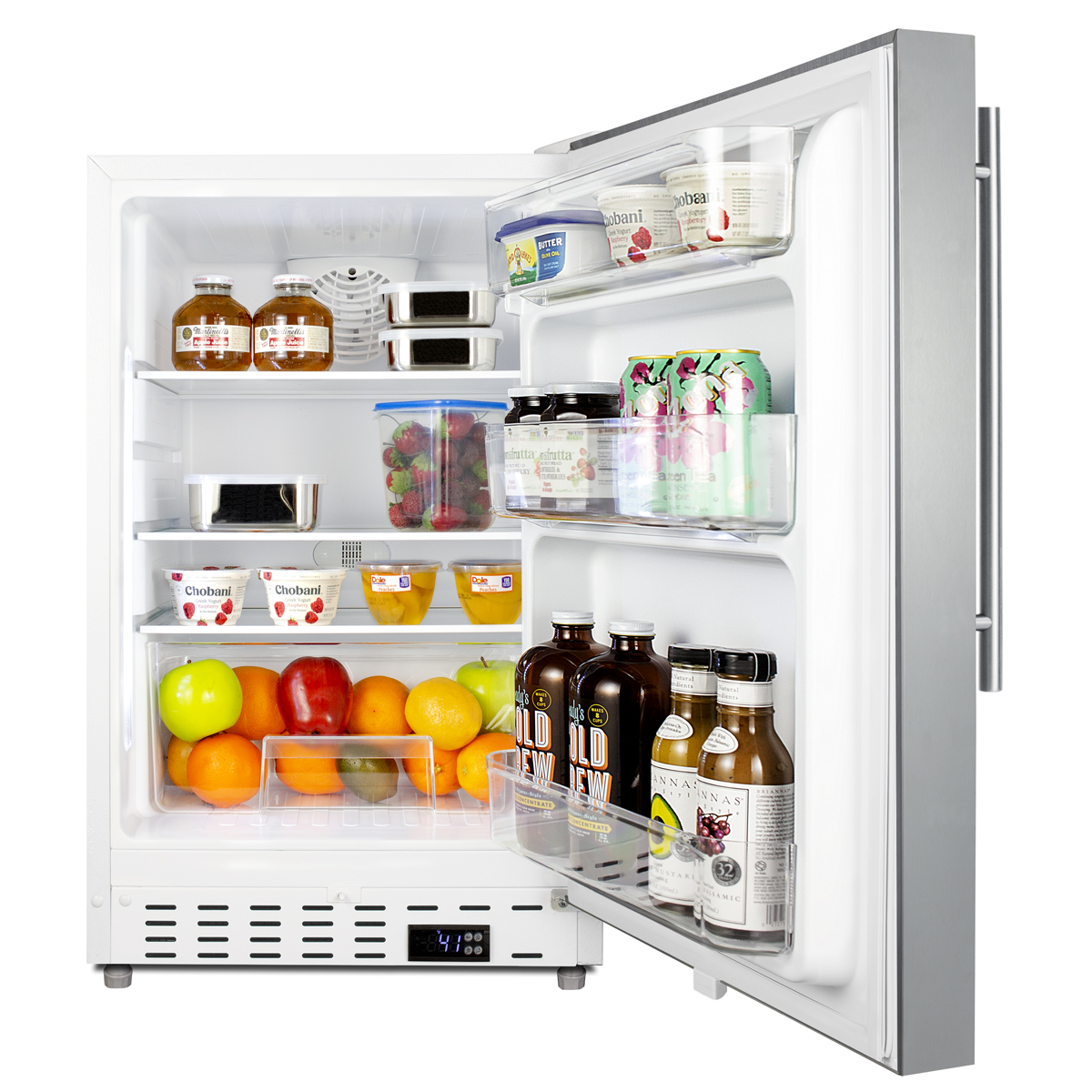 Summit 21 Inch 21" Built In Undercounter Counter Depth Compact All-Refrigerator ALR46WSSHV - View 5 | Fridge.com