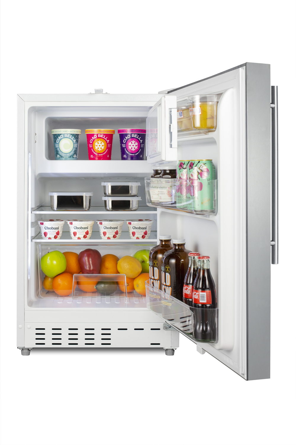 Summit 21 Inch 21" Freestanding/Built In Undercounter Counter Depth Compact All-Refrigerator ALRF48CSSHV - View 5 | Fridge.com