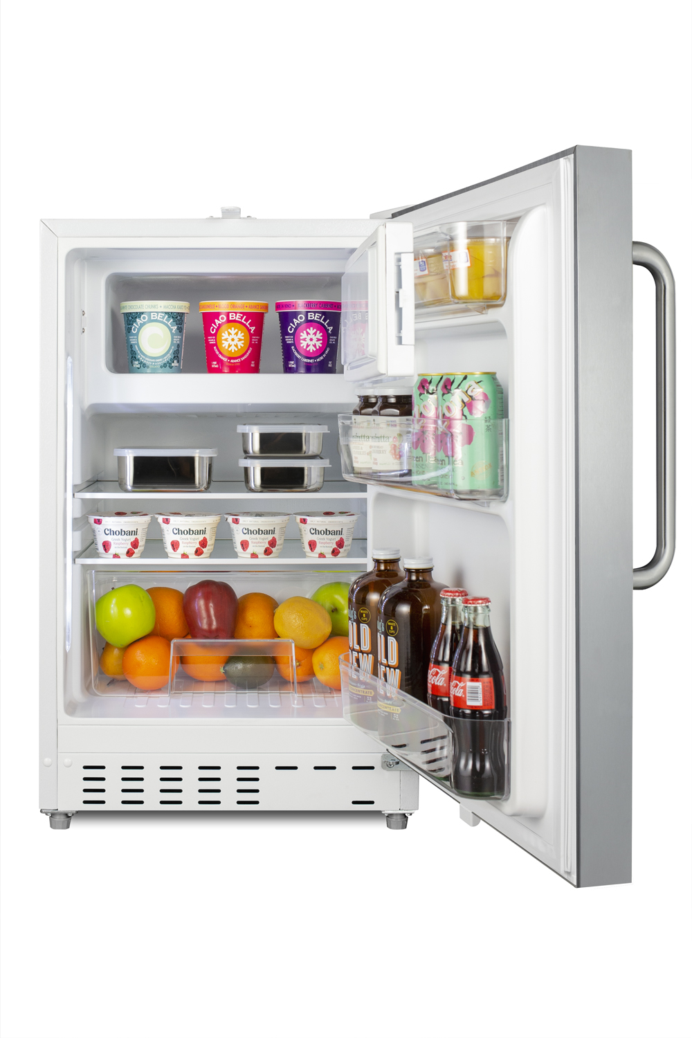 Summit 21 Inch 21" Freestanding/Built In Undercounter Counter Depth Compact All-Refrigerator ALRF48SSTB - View 5 | Fridge.com