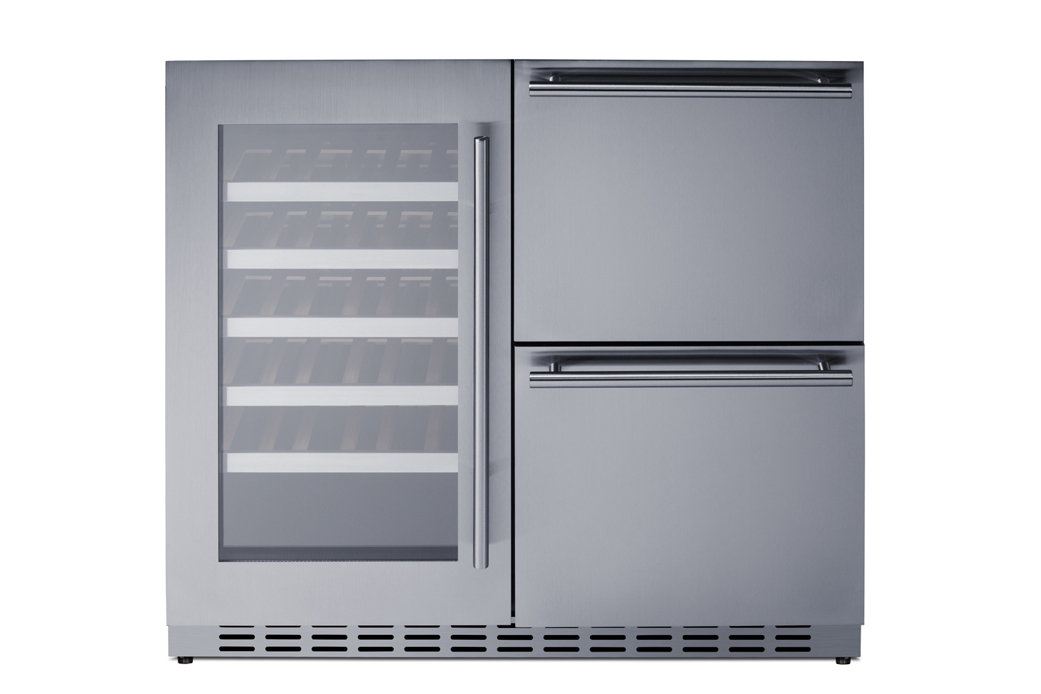 Summit Appliance 36" Wide Combination Wine Cellar & 2-Drawer Refrigerator, ADA Compliant - View 2 | Fridge.com