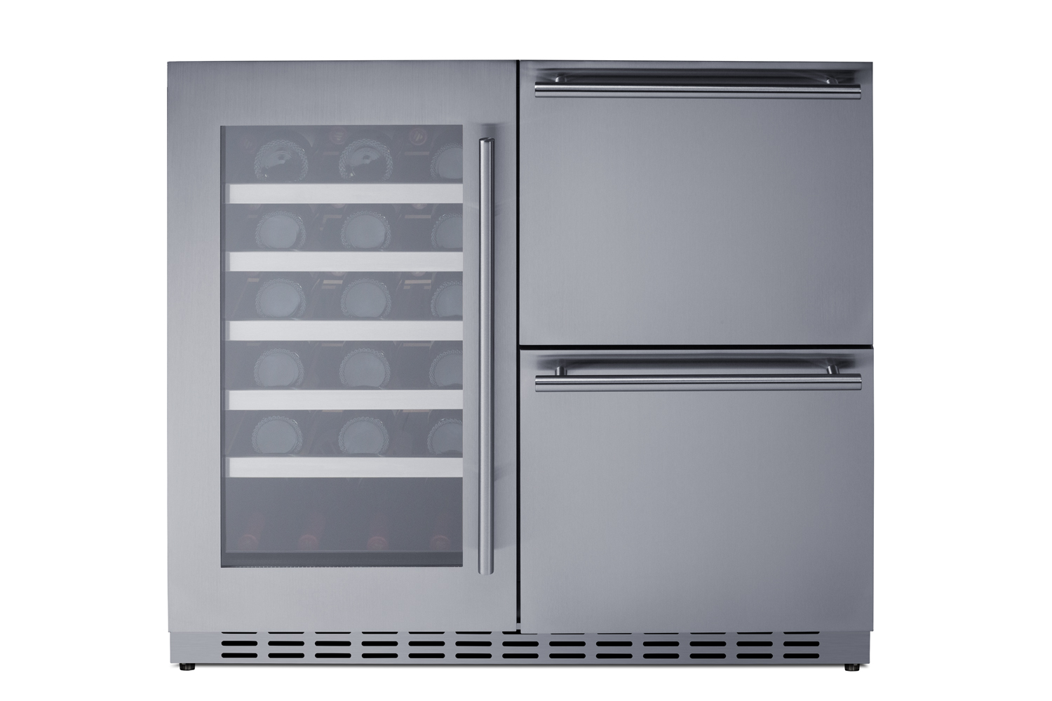Summit Appliance 36" Wide Combination Wine Cellar & 2-Drawer Refrigerator, ADA Compliant - View 5 | Fridge.com