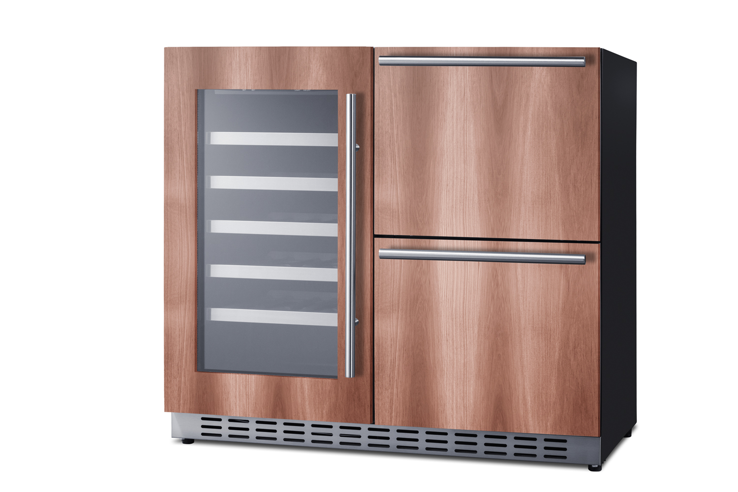 Summit Appliance 36" Wide Combination Wine Cellar & 2-Drawer Refrigerator , ADA Compliant (Panel Not Included) - View 3 | Fridge.com