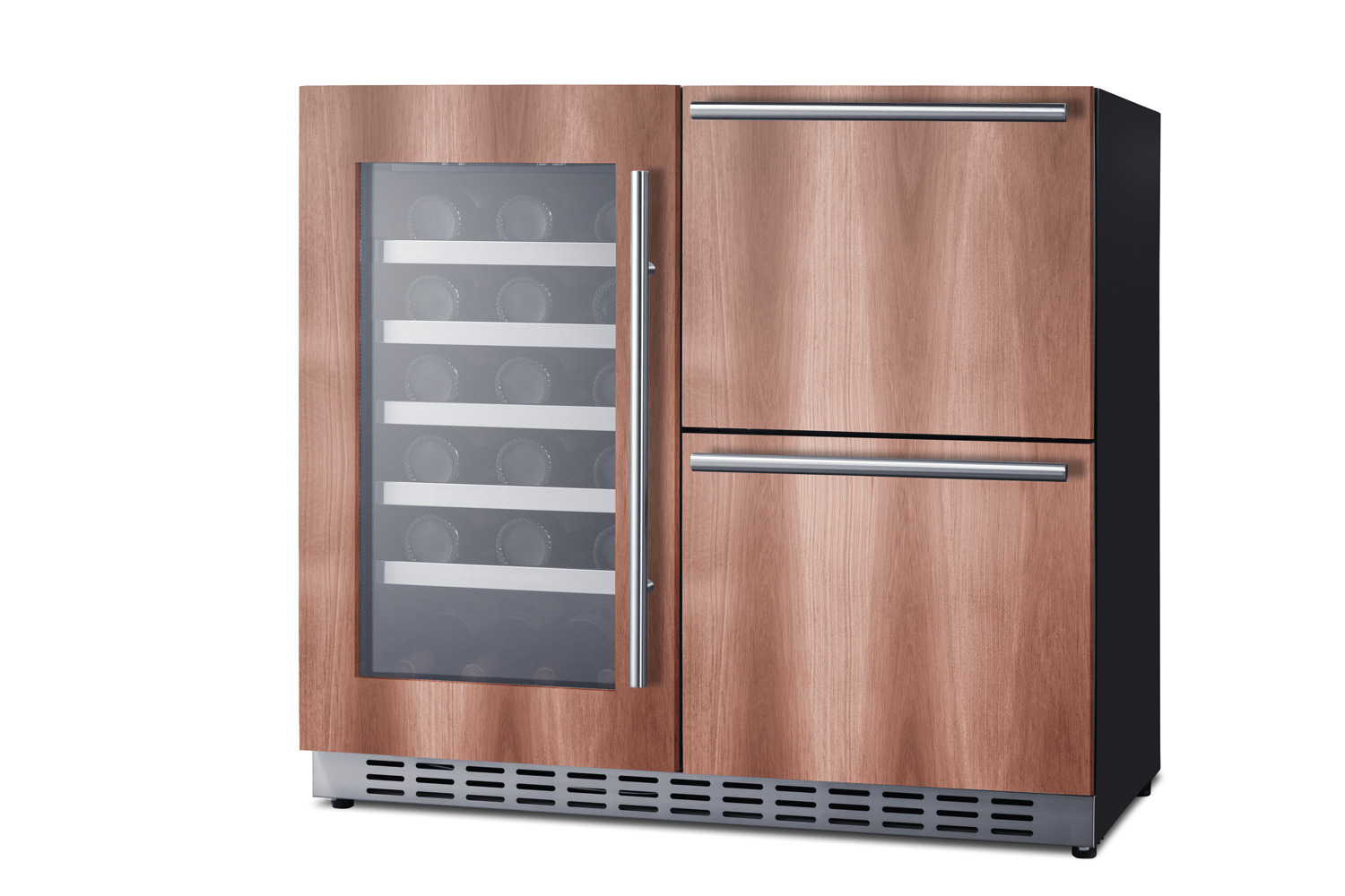 Summit Appliance 36" Wide Combination Wine Cellar & 2-Drawer Refrigerator , ADA Compliant (Panel Not Included) - View 4 | Fridge.com