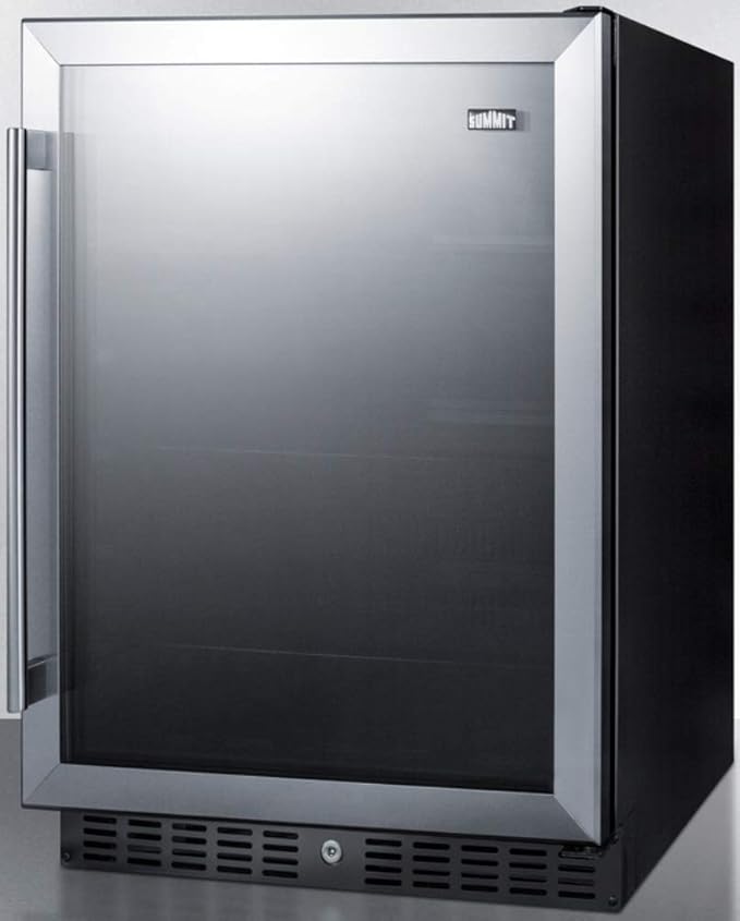 Summit 24" Refrigerator, 5.0 cu.ft. Capacity, ADA Compliant, Stainless Steel, Built-In, Glass Door - AL57G - View 3 | Fridge.com