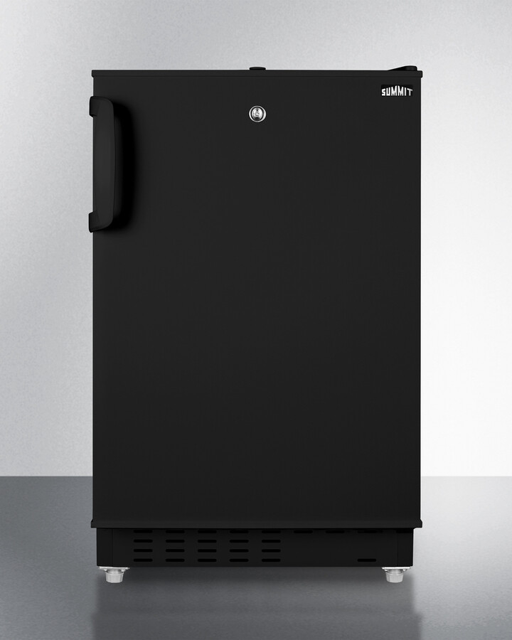 Summit 20" Refrigerator Freezer, Built-in Undercounter Fridge, 2.68 cu.ft. Capacity, ADA Compliant, Black - ALRF49B | Fridge.com
