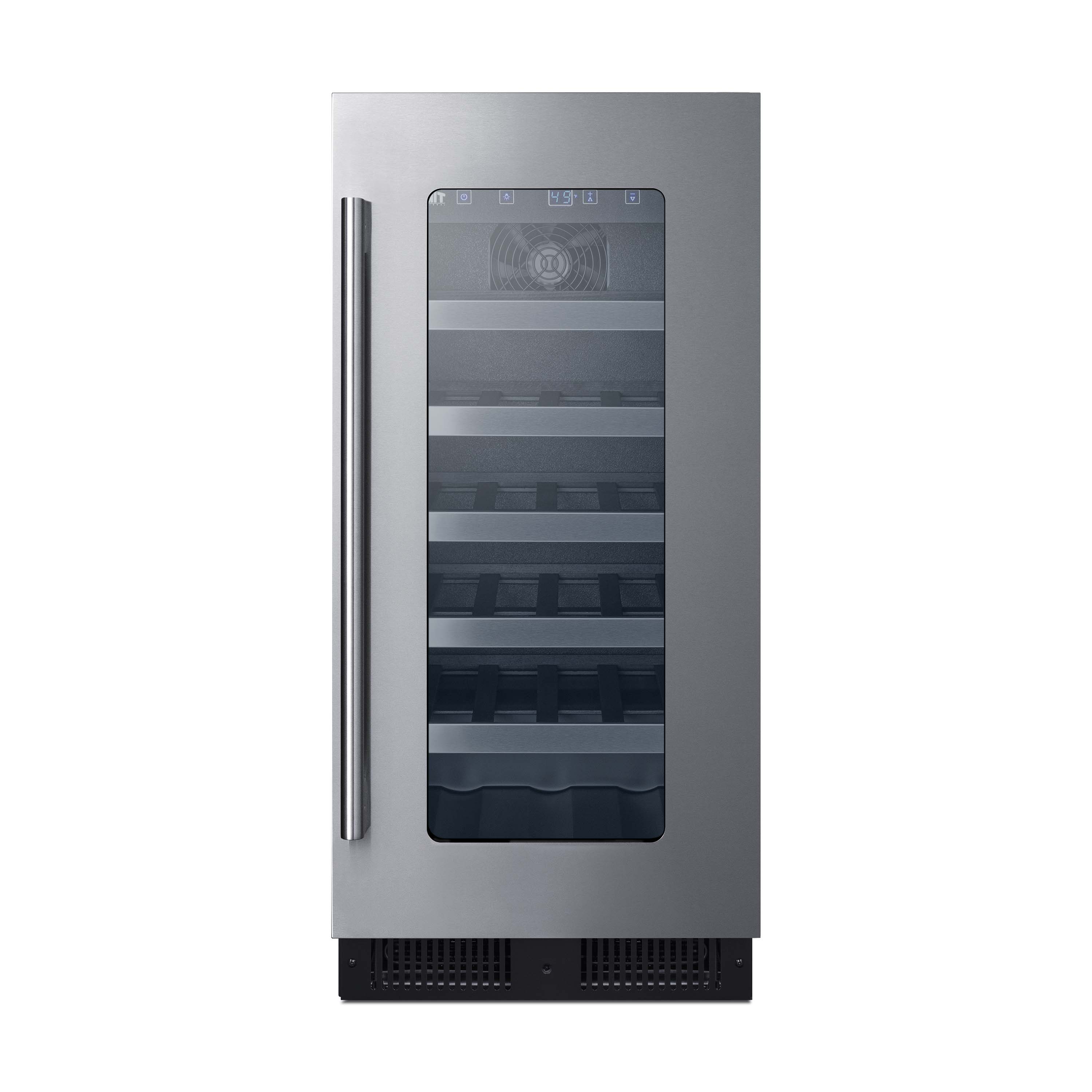 Summit Appliance Single Zone 14.75'' 23 Bottle Wine Refrigerator with Reversible Door — FIN-0018288 | Fridge.com