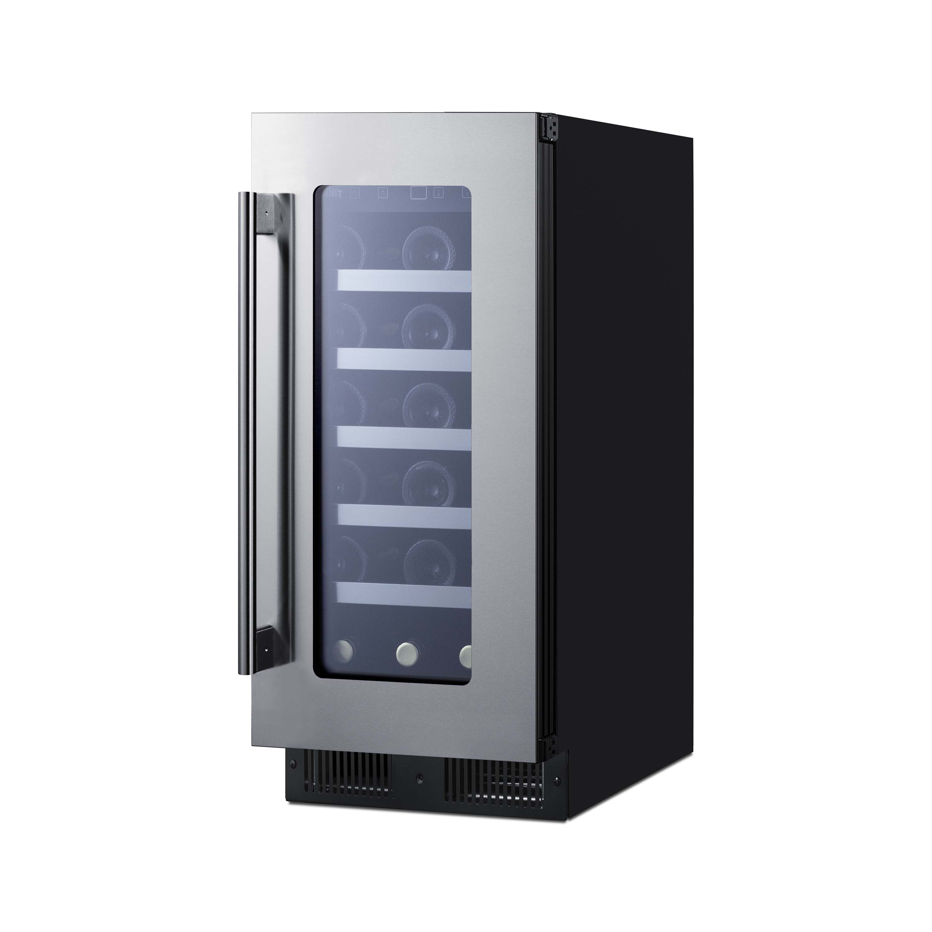 Summit Appliance Single Zone 14.75'' 23 Bottle Wine Refrigerator With Reversible Door - View 5 | Fridge.com