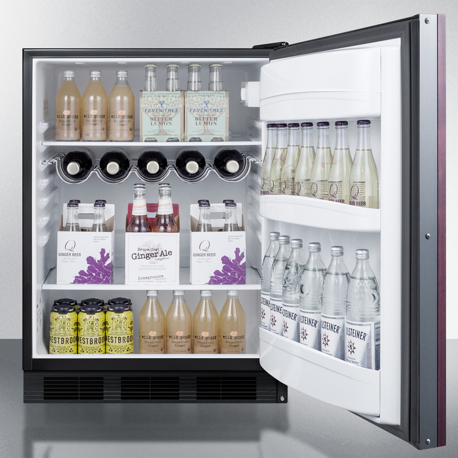 Summit 24" Refrigerator, Undercounter Fridge, 5.5 cu.ft. Capacity, ADA Compliant, Stainless Steel- AR5BS - View 3 | Fridge.com