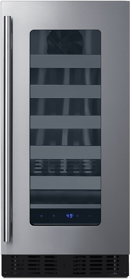 Summit Appliance Single Zone 14.75'' 18 Bottle Wine Refrigerator with Reversible Door | Fridge.com