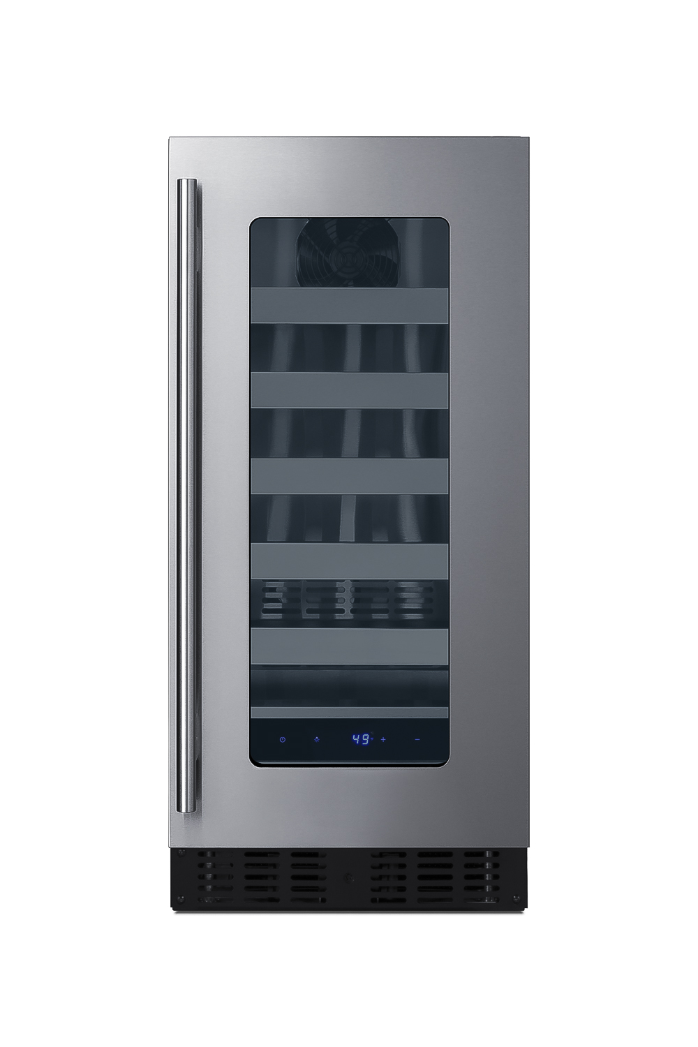 Summit Appliance Single Zone 14.75'' 18 Bottle Wine Refrigerator with Reversible Door — FIN-0016884 | Fridge.com