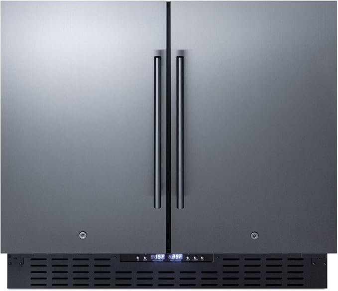 Summit FFRF36 36" Side By Side Refrigerator-Freezer In Stainless Steel - View 2 | Fridge.com