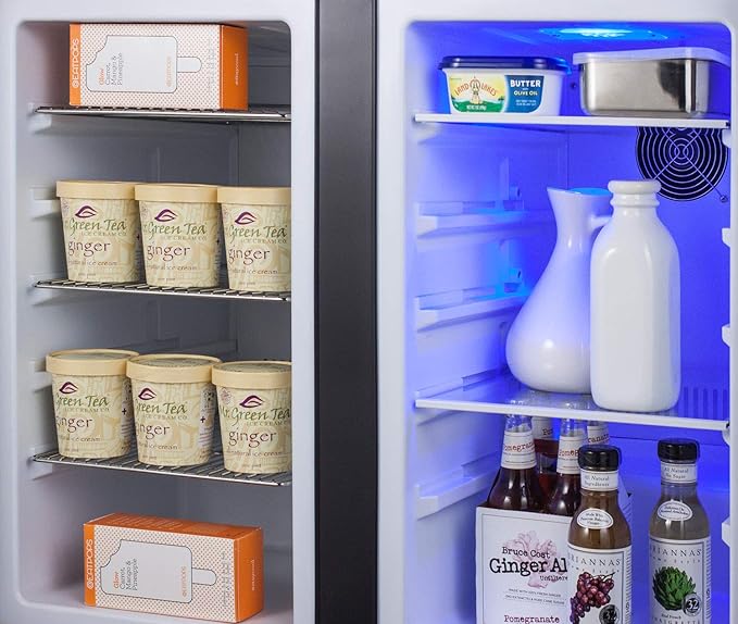 Summit FFRF36 36" Side By Side Refrigerator-Freezer In Stainless Steel - View 3 | Fridge.com