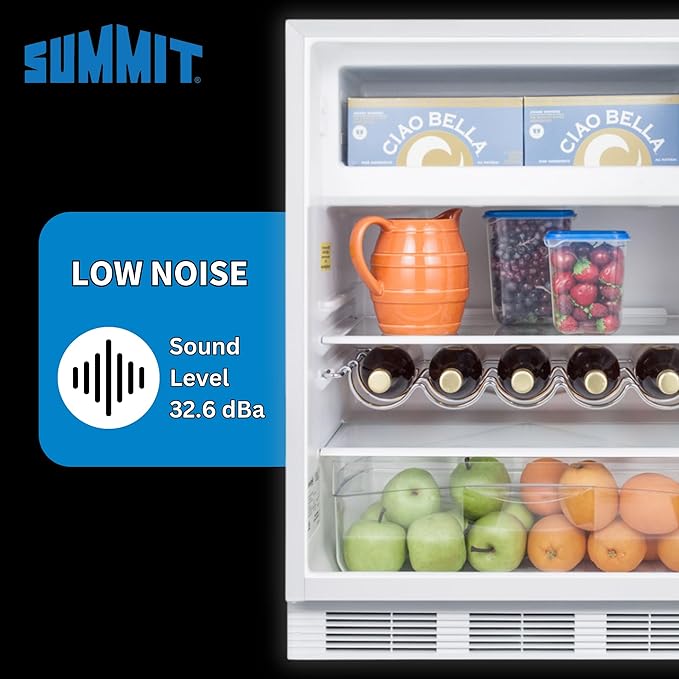 Summit 24" Refrigerator-Freezer, Peak24 Undercounter Fridge, 5.1 cu.ft. Capacity, White- CT661W - View 4 | Fridge.com