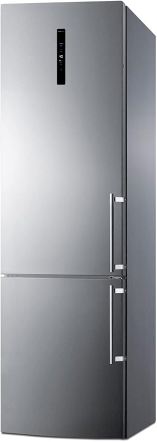 Summit 24" Refrigerator-Freezer, 11.7 cu.ft Capacity, Bottom Freezer, Counter Depth Refrigerator, Stainless Steel - FFBF181ES2LHD (Left Handed Door Swing) - View 3 | Fridge.com