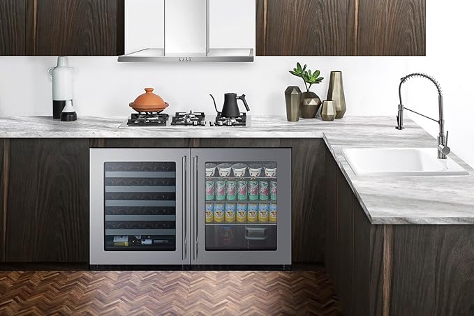 Summit 24” Wine Cellar, Built-In Wine Cellar, Shallow 18” Depth, 33 Bottle Capacity, ADA Compliant, Stainless Steel- ASDW2412 - View 2 | Fridge.com