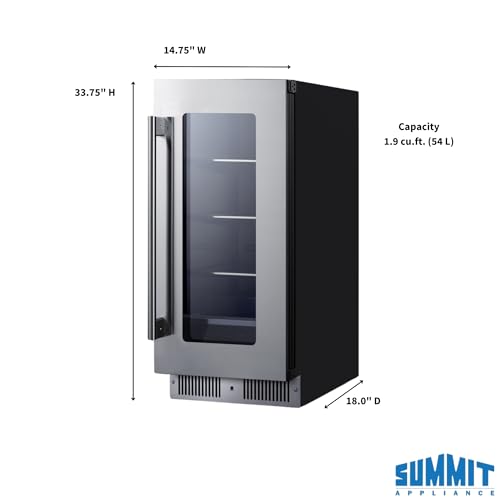 Summit 15” Beverage Center, Commercial, Stainless Steel - Sdhg1533 - View 2 | Fridge.com