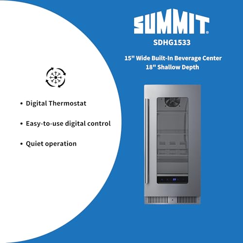Summit 15” Beverage Center, Commercial, Stainless Steel - Sdhg1533 - View 4 | Fridge.com
